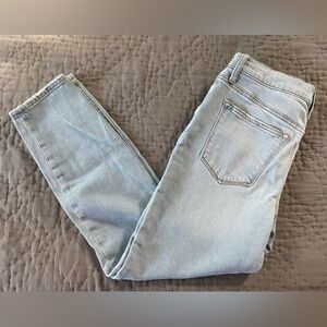 J. Crew 9” Mid-Rise Women's Light Wash Denim Skinny Jeans Size 28 Cotton Tencel